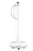 Typhoon Capsule Gloss White Steel Body Towel Holder with Chromed Steel Arm and Non Slip Feet