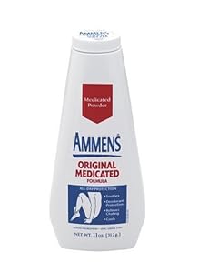 Ammens Medicated Powder, Original Formula, 11-Ounce Bottles (Pack of 4)