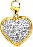 Heart, 14K Gold Diamond Charm