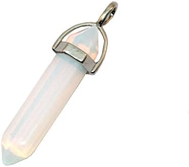 Opalite Healing Point Pendant with Chain Necklace