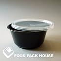 SKPB24 22oz Black Bowls Take Out Containers - 300 sets per case