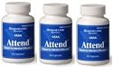 Vaxa Attend for ADD ADHD 3 bottles