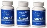 Attend 3 Pack - 3 Bottles Vaxa Attend - 180 Capsules Total