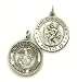 Saint Christopher - Sterling Silver Reversible US Marine Corp St. Christopher Protect Us Pendant