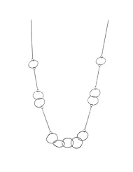 Rhodiumplated Sterling Silver Diamond-cut Circles Necklace