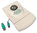 Electronics : iOne Libra 90 PU Ergonomic Trackball Mouse PS/2 + USB White Color