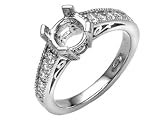0.50 cts Round Diamonds Engagement Ring - Platinum, 14kt White or Yellow Gold