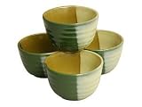Sango Gold Dust Green Ice Cream Bowls, Set of 4