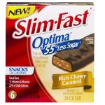 Slim Fast Optima Rich Chewy Caramel Snack Bar - 6 Ea by SLIM FAST.