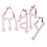 Pink Gingham Hanging Letter
