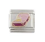 SilverBin Enamel Paint Proposal Engagement Ring Theme Stainless Steel Italian Charm Link