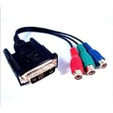 DVI-A MALE TO 3 RCA COMPONENT FEMALE VIDEO ADAPTER (Analogue YPbPr)