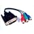 DVI-A MALE TO 3 RCA COMPONENT FEMALE VIDEO ADAPTER (Analogue YPbPr)