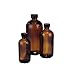 5121628C-25-500 mL (16.9 oz.) - Boston Round Bottles, Amber, Narrow Mouth, Kimble Chase - Case of 60