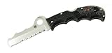Spyderco 'Assist' Folding Rescue Knife - Blunt-Tip Combo Blade - Window Breaker - Whistle
