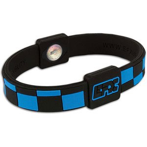 EFX Silicone Sport Wristband – Black with Blue Checkers – 7 inch