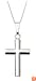 14k White Gold Cross Pendant, 18