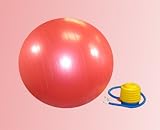 Exercise Ball / Balance Ball with Foot Pump ((Large, 75 Cm)