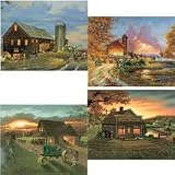 31JRUHaR24L. SL160  Karmin 500 Piece Jigsaw Puzzle 4 Pack Farm Collection Art By Michael R. Matherly And David Barnhouse