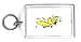 Keychain with eyes, chicken, popping, animal
