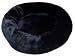 Round Plush Dog Bed (Black)