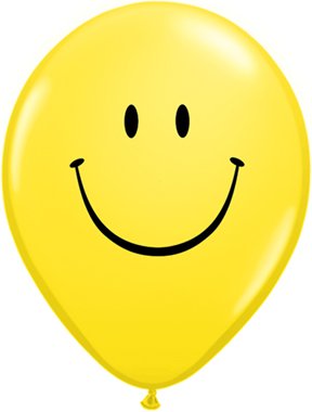 Pioneer Balloon Company 50 Count Smile Face Latex Balloon, 11″, Yellow