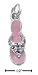 Enamel 3d Purple Pink Flip-Flop With Purple CZs Charm - JewelryWeb