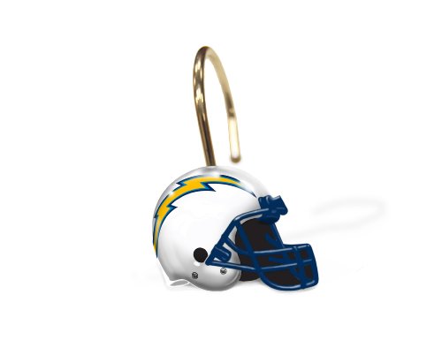 NFL San Diego Chargers Set of 12 Shower Curtain Rings