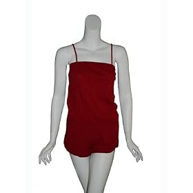 VELVET Red One Piece Shortall Romper