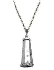 Bald Head Island Sterling Silver Lighthouse Bell 20 Inch Necklace