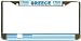 Greece Greek Flag Chrome License Plate Frame Holder