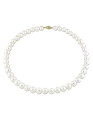 14k Yellow-Gold 9-9.5 MM White Freshwater Cultured Pearl Strand, 18"