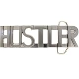 HUSTLER Chrome Lettering BELT BUCKLE