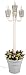 Cambridge 00431 Four Lantern White Planter Lamp 85-inches Tall