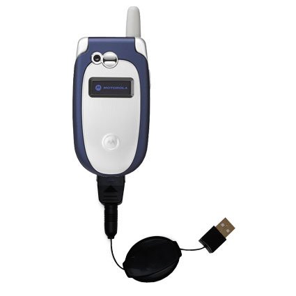 Retractable USB Cable for the Cingular V551 with Power Hot Sync and Charge capabilities - uses Gomadic TipExchange Technology