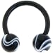 Bioplast Black Marble Circular Horse Shoe