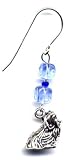 Blue Yorkshire Terrier Earrings Sterling Silver Jewelry Gift Boxed