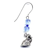 Blue Yorkshire Terrier Earrings Sterling Silver Jewelry Gift Boxed