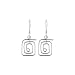 Jewelry : Sterling Silver Square Swirl Earrings