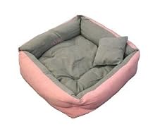 Microfiber Dog Pet Bed Pink Small Breeds