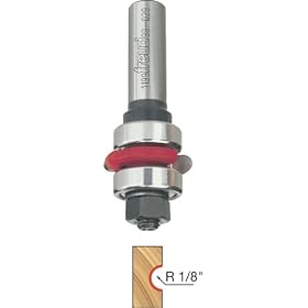 Freud 99-029 1 4-Inch Fluting Router Bit with Double Ball Bearing with 1 2-Inch Shank by Freud