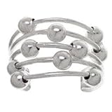Sterling Silver Fun Multi Wire Toe Ring with Moveable Beads