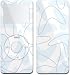 Boomerang Blue - Apple iPod nano 1G (1st Generation) 1GB/ 2GB/ 4GB Protector Skin Decals - Faceplate Stickers
