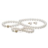 AAA Quality, 8.0-9.0 mm, White Freshwater Pearl Set