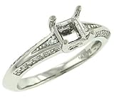 2 Sided Pave Diamond Engagement Ring .25cttw (CZ ctr)