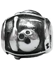 Genuine Zable (TM) Product. 925 Sterling Silver Bowling Bead Charm. 100% Satisfaction Guaranteed.