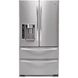 LG: LMX25984S 24.7 cu. ft. French Door Refrigerator with 4 Spill Protector Glass Shelves, 4 Compartm