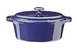 Review Innova 26134 / Innova Color Cast Porcelain-Enameled Cast-Iron 7-Quart Oval Roaster, Blue