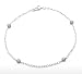 10k White Gold Brown Diamond Station Bracelet, 7.25