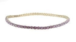 Anklet - A17 - Swarovski (tm) Crystal - Stretch ~ Violet (Purple)